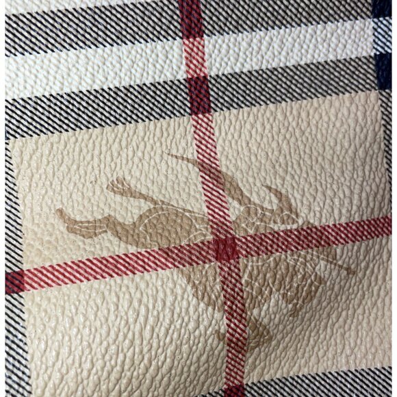 Burberry Bucket Back with red leather - traditional Burberry Check - Picture 3 of 7
